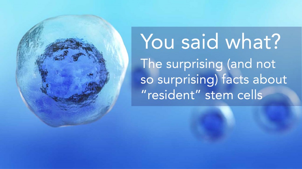 The surprising facts about resident stem cells